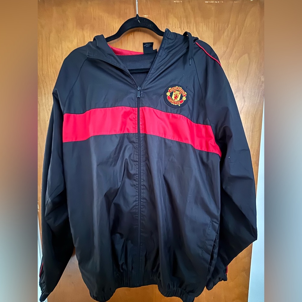 Manchester United Black and Red Men's Jacket